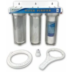 3 Stage 10 HMA Heavy Metal Reduction, Pond Dechlorinator Water Filter System With 1/4 Connections