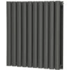 Norden 600 X 590mm Horizontal Double Oval Tube Anthracite Designer Radiator -Heating Equipment 54135360 1