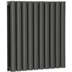 Norden 600 X 590mm Horizontal Double Oval Tube Anthracite Designer Radiator -Heating Equipment 54135360 3