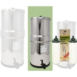 British Berkefeld SS2 Ultra Fluoride Stainless Steel Gravity Filter System Complete System With 2 X Water Filters