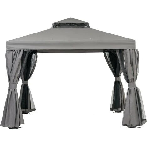 DesignDrop- Paradiso Pergola Gazebo Canopy, Outdoor Garden- 4m 4 DesignDrop- Paradiso Pergola Gazebo Canopy, Outdoor Garden- 4m - Image 2