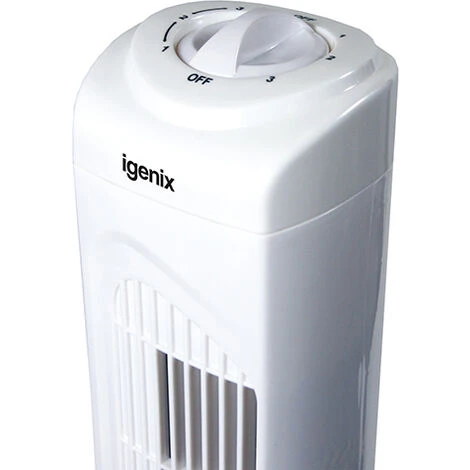 Igenix Tower Fan, Oscillating, 29 Inch, 3 Speed Settings With Auto Shut Off, White - DF0029 7 Igenix Tower Fan, Oscillating, 29 Inch, 3 Speed Settings With Auto Shut Off, White - DF0029 - Image 5