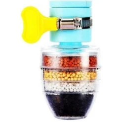 Activated Carbon Water Faucet, Water Faucet Cleaning Purifier, Universal Interface Filter With One Filter Element (Blue)