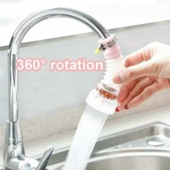 Kitchen Faucet Water Filter, 2 Pieces Mini 360 Degree Rotating Faucet Water Filter 360° Kitchen Faucet Water Filter, Faucet Sprayer Faucet Water Filter For Home Faucet (Pink) -Heating Equipment 64193120 3