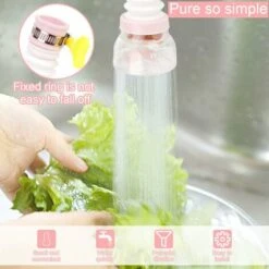 Kitchen Faucet Water Filter, 2 Pieces Mini 360 Degree Rotating Faucet Water Filter 360° Kitchen Faucet Water Filter, Faucet Sprayer Faucet Water Filter For Home Faucet (Pink) -Heating Equipment 64193120 4