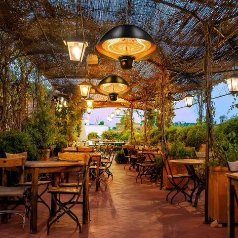 AREBOS Radiant Ceiling Heater 1.500 W Incl. Remote Control Black 3 Heat Settings Balcony Heater Tent Heater Electric Patio Heater 4 AREBOS Radiant Ceiling Heater 1.500 W Incl. Remote Control Black 3 Heat Settings Balcony Heater Tent Heater Electric Patio Heater - Image 2