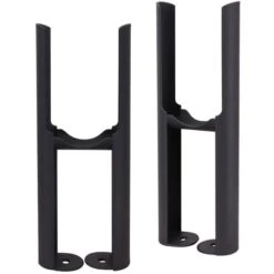 Black Floor Mounting Feet Support Legs Kit For 2 Column Traditional Radiator
