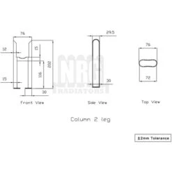 Black Floor Mounting Feet Support Legs Kit For 2 Column Traditional Radiator -Heating Equipment 65263479 3