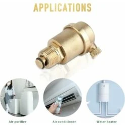 Set Of 2 Brass DN15 Automatic Drain Valves With Pressure Relief Valve For Solar Water Heater -Heating Equipment 66565682 3
