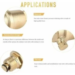 Set Of 2 Brass DN15 Automatic Drain Valves With Pressure Relief Valve For Solar Water Heater -Heating Equipment 66565682 4