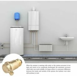 Set Of 2 Brass DN15 Automatic Drain Valves With Pressure Relief Valve For Solar Water Heater -Heating Equipment 66565682 5