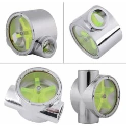 Flow Meter Indicator Tungsten Alloy G1/4 Standard Female To Female Thread Computer Water Cooling Flow Indicator -Heating Equipment 67935476 3