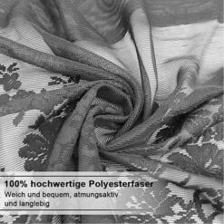 1 Pcs Floral Lace Valance Curtain Embroidery Semi Sheer Short Window Curtain For Kitchen Beautiful Dining Room Window Decor 13761cm Black -Heating Equipment 69212026 4