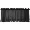 1 Pcs Floral Lace Valance Curtain Embroidery Semi Sheer Short Window Curtain For Kitchen Beautiful Dining Room Window Decor 13041cm Black -Heating Equipment 69212084 1