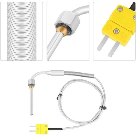 EGT Type K Thermocouple For Exhaust Gas Temperature Sensor With Exposed Tip And Connector 1/8 NPT Threads Stainless Steel Probe 7 EGT Type K Thermocouple For Exhaust Gas Temperature Sensor With Exposed Tip And Connector 1/8 NPT Threads Stainless Steel Probe - Image 5