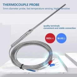 Thermocouple Sensor Probes, Temperature Controller K Type High Temperature Thermocouple Sensor(3m) -Heating Equipment 69370682 5
