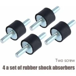 4pcs M6 Anti-vibration Rubber Isolation Mounts Air Compressor Pump Damper Isolator Mount With 20 X 15 Screws -Heating Equipment 69623229 3