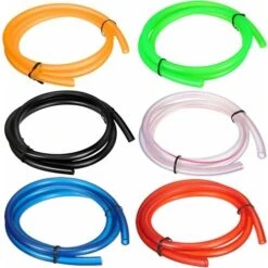 Motorcycle Gasoline Fuel Line Tube Hose Suitable For Small Engines, 5mm Inner Diameter,8mm Outer Diameter Double Layer Gasoline Hose Pipe Gasoline Fuel Hose Rubber Gasoline Hose, 1m(Black) -Heating Equipment 69624952 5