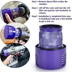 V10 Replacement Kit For Dyson V10 Cyclone, V10 Absolute, V10 Animal, V10 Total Clean, Sv12 Series, 3pcs Replacement Filter -Heating Equipment 70367688 5