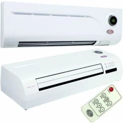 2KW HOT -Electric Over Door Warm & Cool Fan Heater- Air Curtain LED Remote Timer