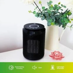 TCP Smart WiFi Heater & Cooling Portable Fan 2000W Black Oscillating Timer -Heating Equipment 71257253 3