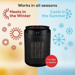 TCP Smart WiFi Heater & Cooling Portable Fan 2000W Black Oscillating Timer -Heating Equipment 71257253 4