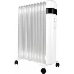 TCP Smart WiFi Portable Free-Standing Oil 11 Finned Electric Radiator 2500W - White