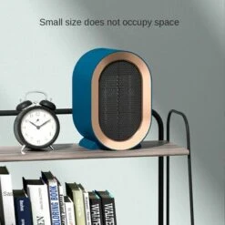 MUFF 1200w Fan Heater, Quiet Economy Space Heater, Mini Portable Fan Heater (Blue)