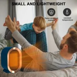 MUFF 1200w Fan Heater, Quiet Economy Space Heater, Mini Portable Fan Heater (Blue) -Heating Equipment 71407181 4