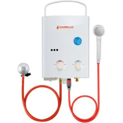 Portable Gas Water Heater, 5L Outdoor Shower For Camping, RV, Washing Horses Camplux AY132