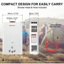 Tankless Propane Gas Hot Water Heater Portable Instant Camping Gas Shower Outdoor [Energy Class A] Camplux BW422 -Heating Equipment 71426695 5