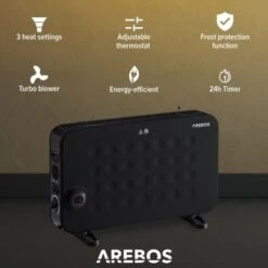 AREBOS Portable Convector 2000 W Heater Electric Heater -Heating Equipment 72164783 3
