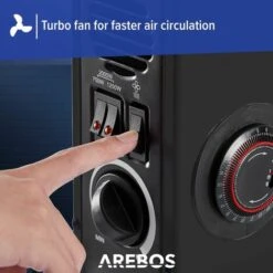 AREBOS Portable Convector 2000 W Heater Electric Heater -Heating Equipment 72164783 5