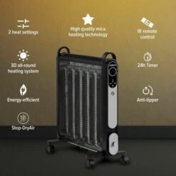 AREBOS Mica Convector 2000 Watt Heater Radiator Heating Electric Heater -Heating Equipment 72164785 3