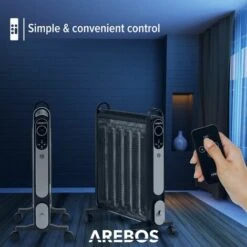 AREBOS Mica Convector 2000 Watt Heater Radiator Heating Electric Heater -Heating Equipment 72164785 5