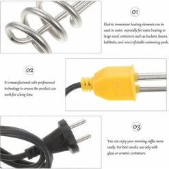 Electric Immersion Submersible Water Intake Pool Bucket Heater(1500W) -Heating Equipment 72368946 5