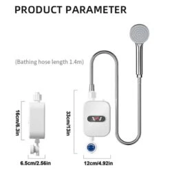 Electric Water Heater For Shower 3.5kw Led Digital Display Mini Instant 110v Hot Waterproof,EU 11 Electric Water Heater For Shower 3.5kw Led Digital Display Mini Instant 110v Hot Waterproof,EU -Heating Equipment 73207412 5
