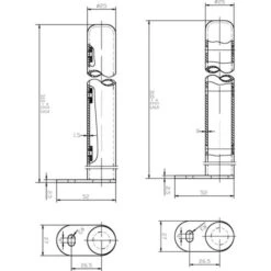 Hudson Reed Floor Mounted Radiator Legs - HX300 -Heating Equipment 7472211 3