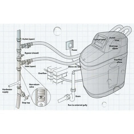 Calmag Calsoft Mini Meter Controlled Water Softener 15mm Installation Kit + Tap 6 Calmag Calsoft Mini Meter Controlled Water Softener 15mm Installation Kit + Tap - Image 4