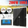 200W 60A 12V Solar Panel Kit Battery Charge Controller Caravan Boat Outdoor THSINDE THSINDE -Heating Equipment 75259207 1