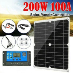 200W 60A 12V Solar Panel Kit Battery Charge Controller Caravan Boat Outdoor THSINDE THSINDE