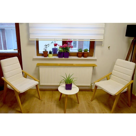 Decorotika Etarad Handmade Natural Solid Wood 170 Cm Radiator Cover Shelf, Radiator Over Shelf, Radiator Top Shelf - Light 4 Decorotika Etarad Handmade Natural Solid Wood 170 Cm Radiator Cover Shelf, Radiator Over Shelf, Radiator Top Shelf - Light - Image 2