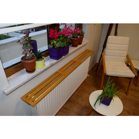 Decorotika Etarad Handmade Natural Solid Wood 170 Cm Radiator Cover Shelf, Radiator Over Shelf, Radiator Top Shelf - Light 5 Decorotika Etarad Handmade Natural Solid Wood 170 Cm Radiator Cover Shelf, Radiator Over Shelf, Radiator Top Shelf - Light - Image 3