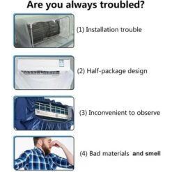 Waterproof AC Air Conditioner Cleaning Cover Split Air Conditioner Water Hose Cleaning Tools (2-3HP) -Heating Equipment 78702151 3