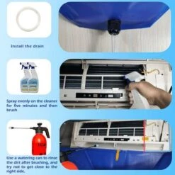 Air Conditioner Cleaning Cover Kit Waterproof Wall Mounted Mini Household Cleaning Bag 13065cm -Heating Equipment 78702171 3