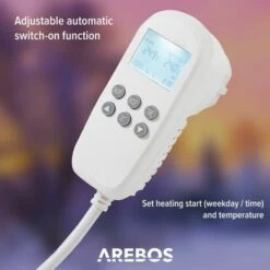 AREBOS Infrared Wall Heater With Thermostat Electric Heater 350 W -Heating Equipment 78768859 5