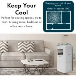 Jack Stonehouse 8000BTU Portable Quiet 3-in-1 Air Conditioner -Heating Equipment 8117052 3