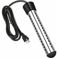 Immersion Water Heater, 1500W Submersible Immersion Water Heater With 304 Stainless Steel Full Guard, Bucket Heater Heats 5 Gallons Of Water In Black Mimutes。。