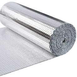 VOUNOT Insulation Roll Radiator Foil 10m X 60cm X 3mm, Double Aluminum Bubble Foil