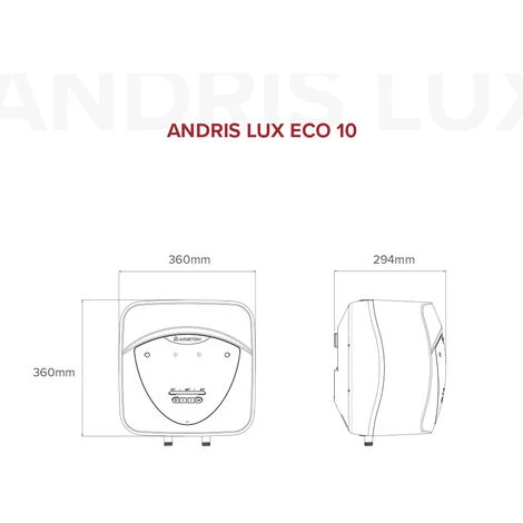 Ariston ANDRIS LUX ECO 10 L Oversink Electric Water Heater 2.5kW With A Titanium Enamelled Tank, A Class ErP Rating, Copper Heating Element, Manufactured To Be Installed In UK - 3100717. 7 Ariston ANDRIS LUX ECO 10 L Oversink Electric Water Heater 2.5kW With A Titanium Enamelled Tank, A Class ErP Rating, Copper Heating Element, Manufactured To Be Installed In UK - 3100717. - Image 5
